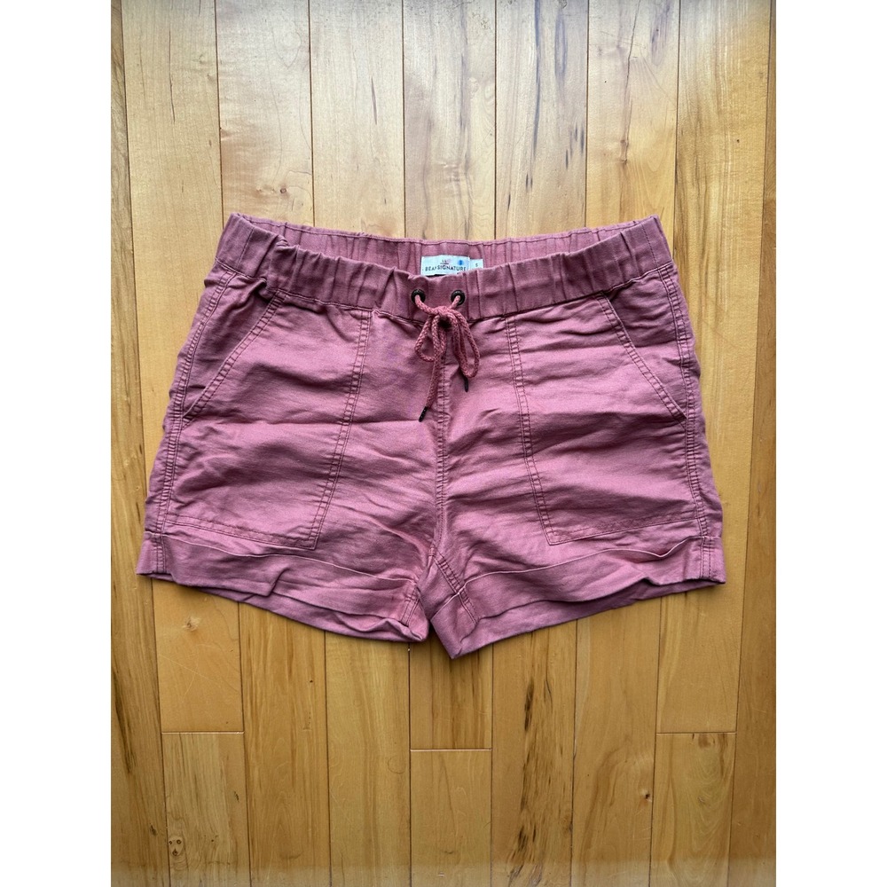 LL Bean‎ Signature Womens Utility Shorts Mauve Pink Elastic Drawstring Size S